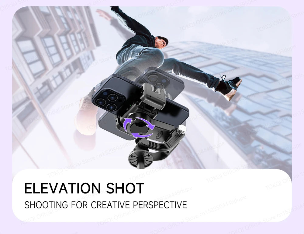 AI Tracking Deskpot Gimbal Tripod with Extendable Selfie Stick for Mob - Material Detail