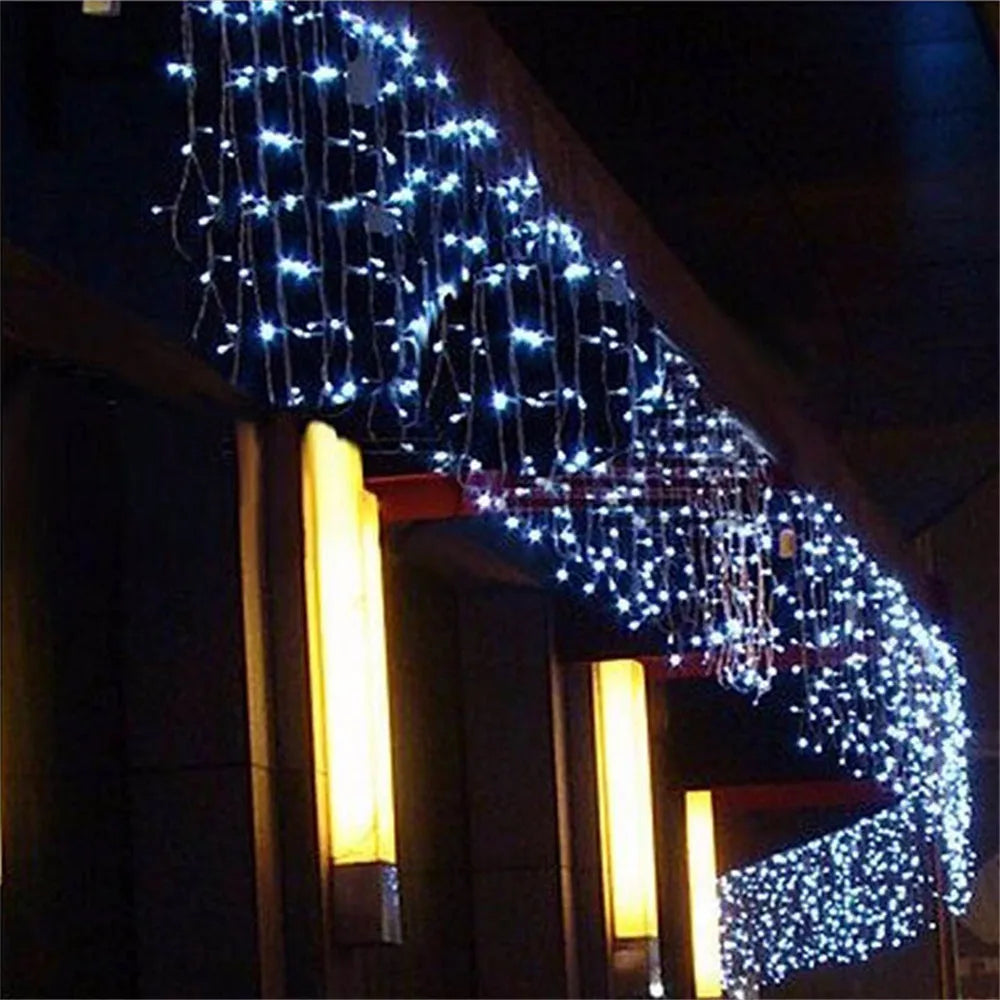 Christmas Lights Waterfall Outdoor Decoration 5M Droop 0.4-0.6m Led Li - Texture Detail