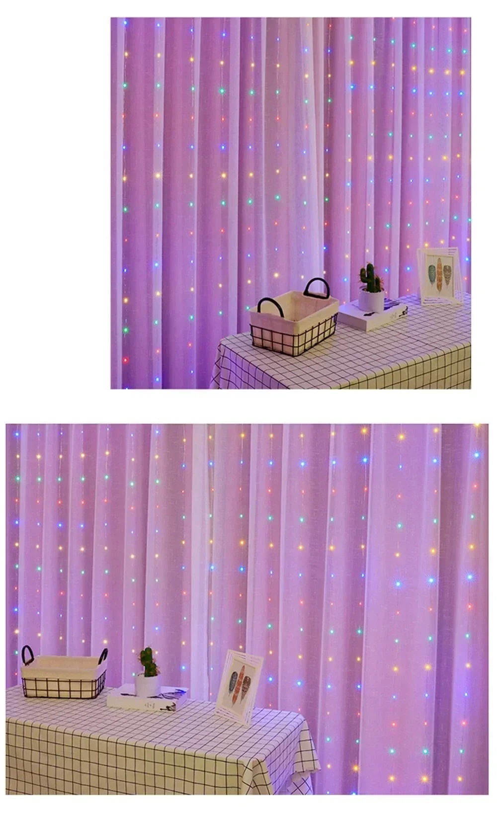 Christmas Lights Curtain Garland Merry Christmas Decorations For Home - View 23