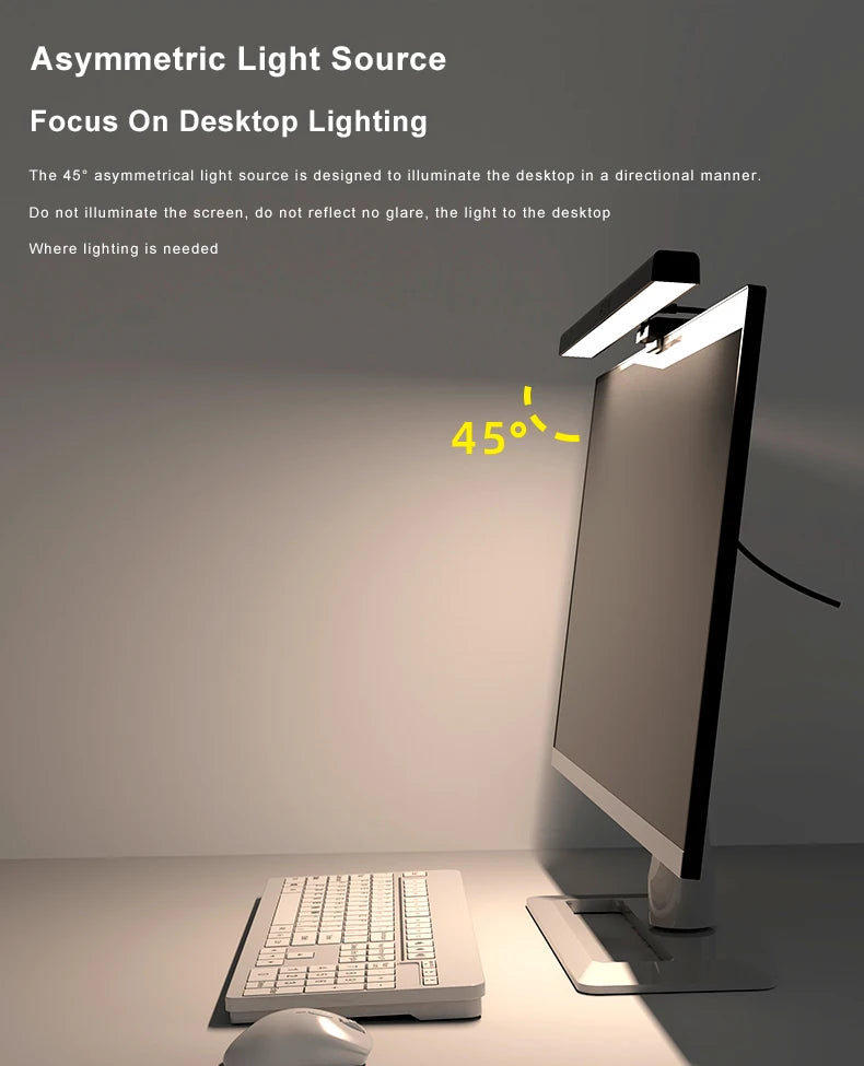 Curved Screen Hanging Light Bar RGB Desktop Background Atmosphere Lamp 3-Color E - View 12