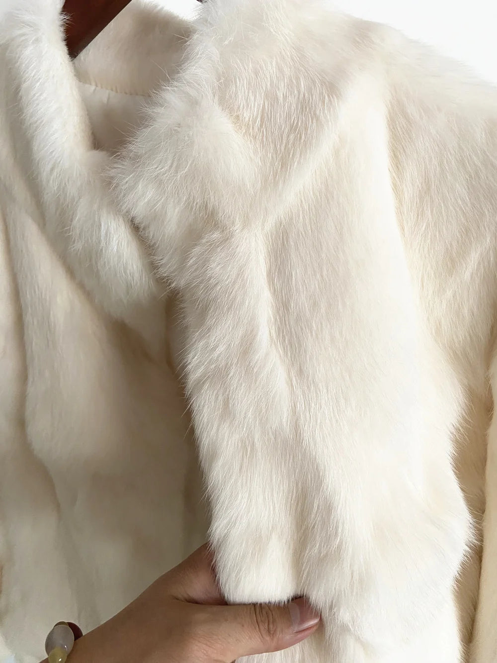 Fancy Rani Natural Rabbit Fur Coat Women Winter Jacket Real Leather And Fur Wome - View 52