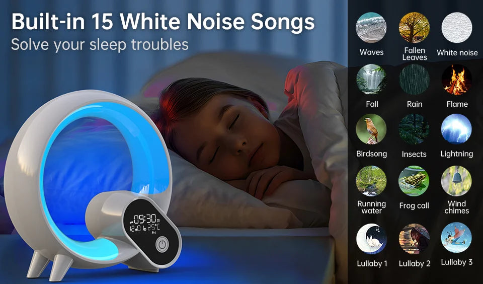 Novelty Smart Q Wake Up Light Ambient Light And Wake-Up Night Light Dimmable Wak - View 8