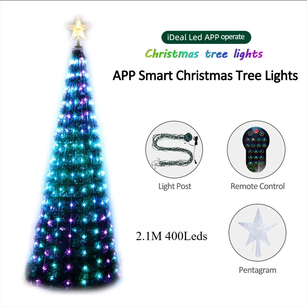 Christmas Tree Star Lights Smart RGB Christmas Light with Remote Timer - View 18