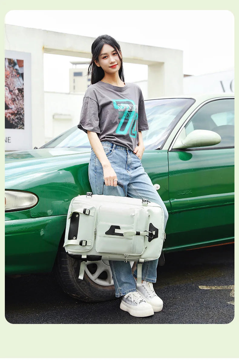55L Large Capacity Travel Bag For Men 15.6 Inch Laptop Suitcase Backpa - Interior View