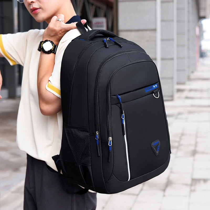 Minimalist Large Capacity Backpacks Men's Waterproof Oxford Commute School Backp - View 15