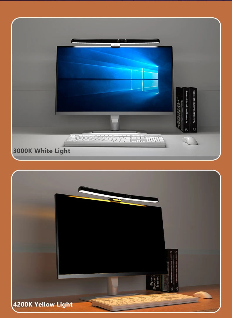 Curved Screen Hanging Light Bar RGB Desktop Background Atmosphere Lamp 3-Color E - View 27
