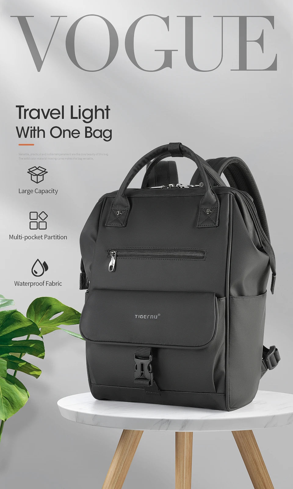 Tigernu New Ladies Casual Backpack For Women Splashproof TPU...