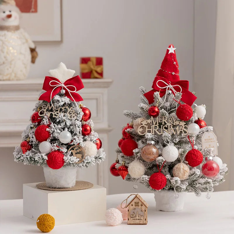 Christmas Tree DIY Set 35cm Xmas Tree with LED Lights Tabletop Ornamen - Feature Highlight