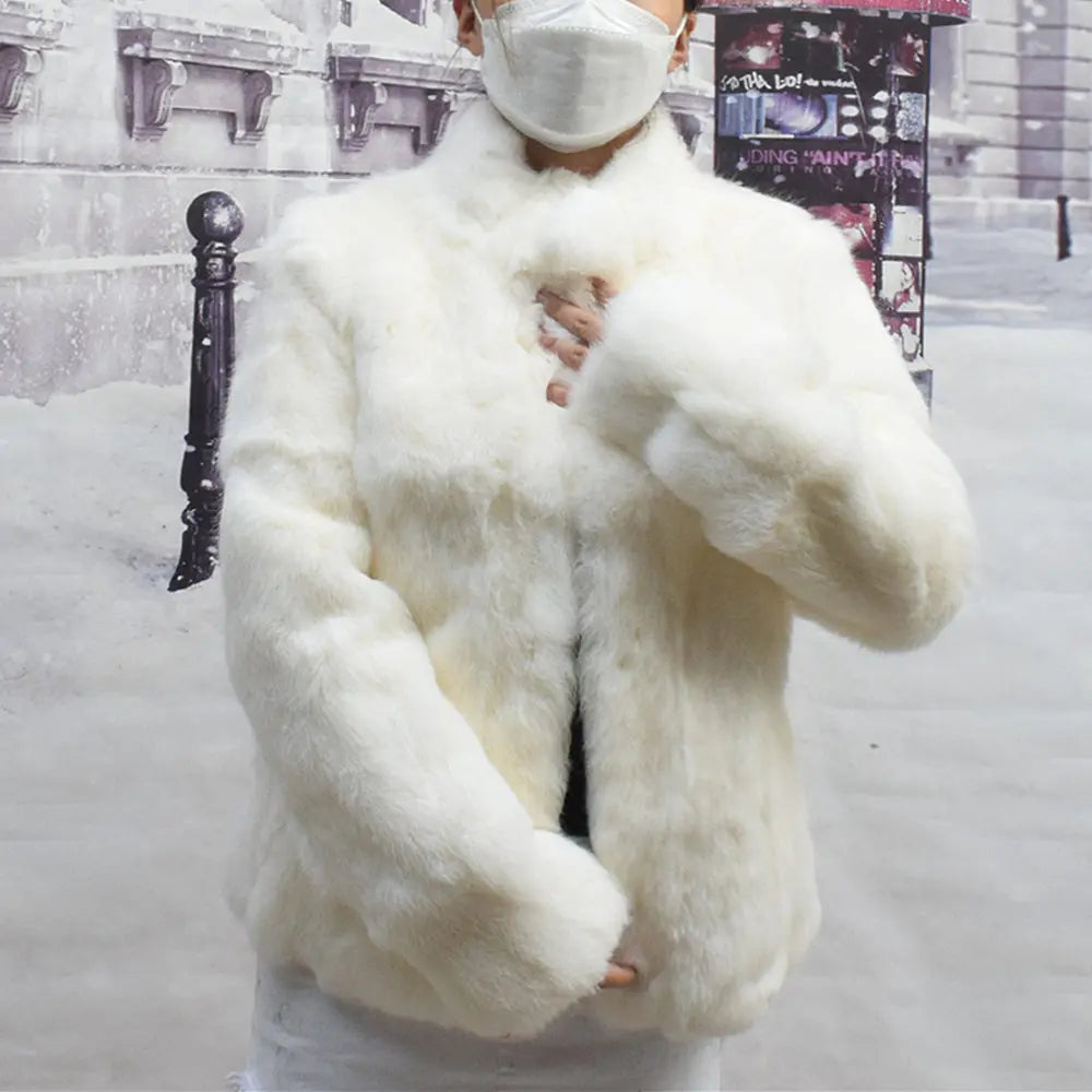 Fancy Rani Natural Rabbit Fur Coat Women Winter Jacket Real Leather And Fur Wome - View 15