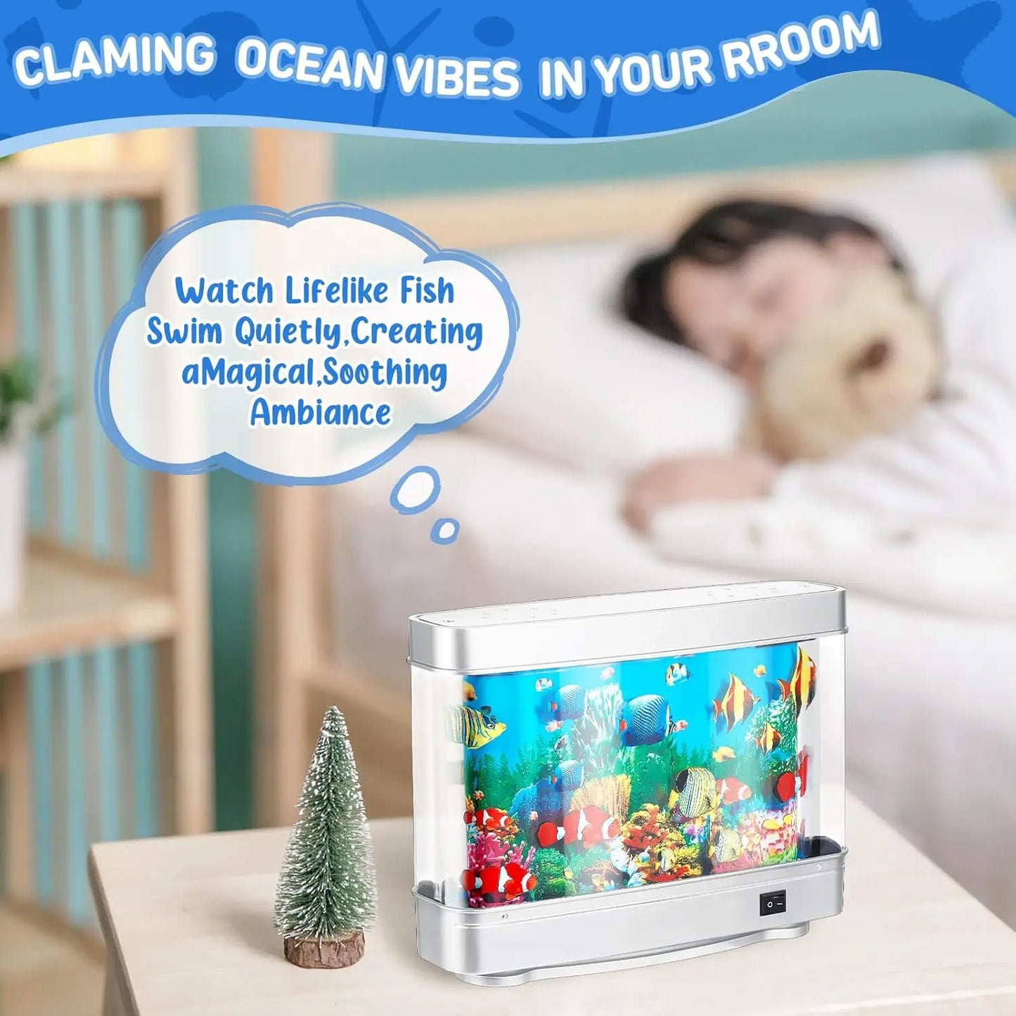 Desktop Aquarium Fish Tank Decorative Light Usb Dynamic Fish Tank Decorative Lig - View 8