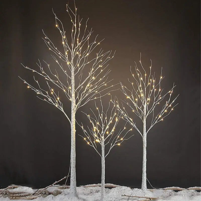 Christmas LED Tree Lights Christmas Birch Tree Home Decoration Lights - Back View
