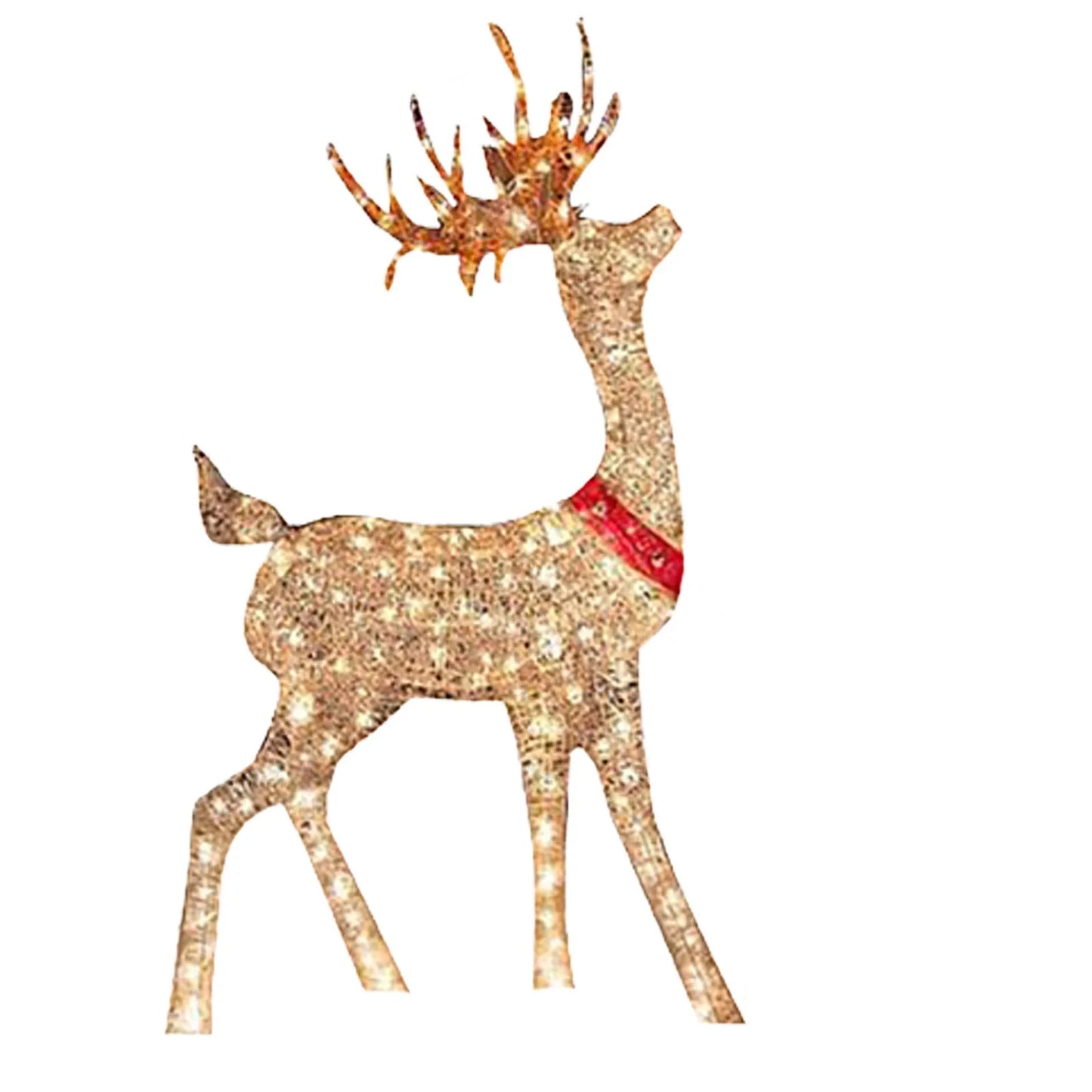 Christmas Outdoor Cute Deer Lighting ,Lighted Christmas Deer Sleigh Ou - Side View
