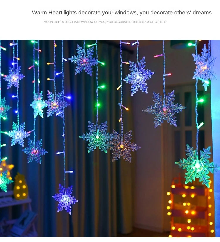 Christmas Light 3.5m Led Snowflake Garland Curtain String Fairy Lights - View 21