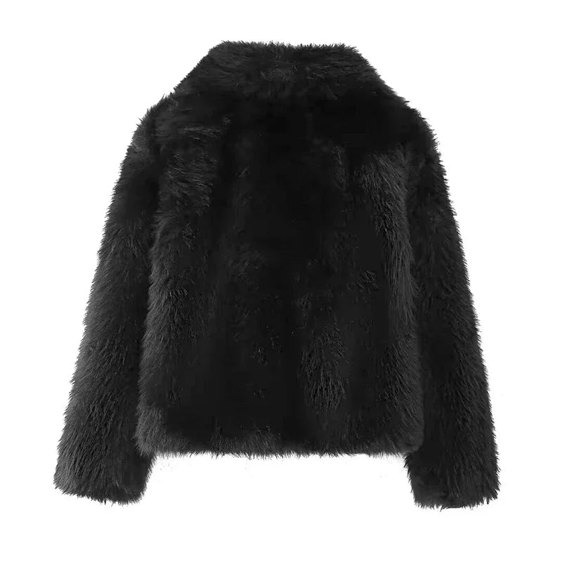SIYANG 2024 Autumn Winter Women Casual Faux Fur Jackets Fashion Streetwear Solid - View 10