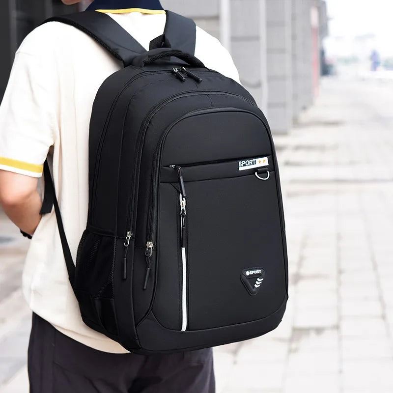 Minimalist Large Capacity Backpacks Men's Waterproof Oxford Commute School Backp - Main View