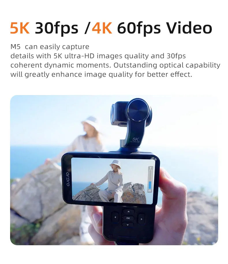 ORDRO M5 Action Camera 4k Handheld Pocket Digital Camcorder 3-axis Gimbal Stabil - View 11