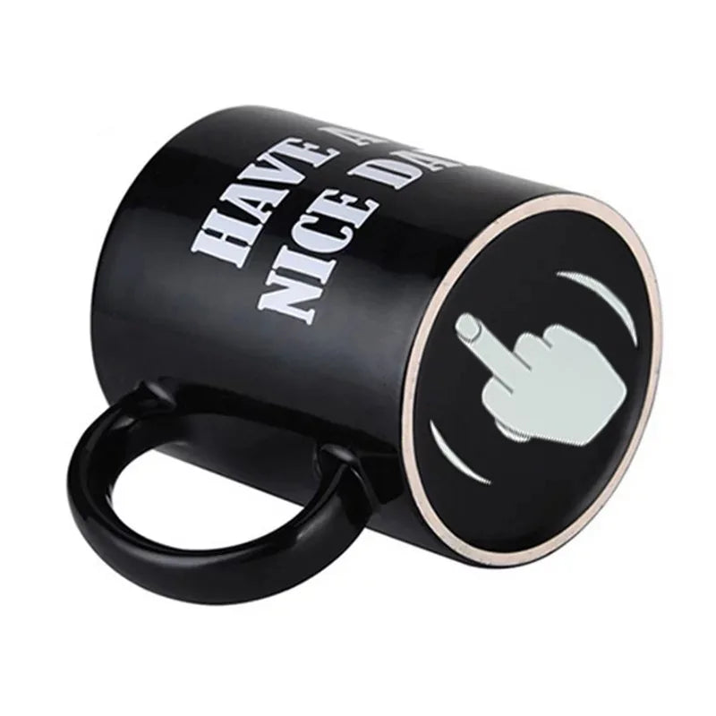 Drop shipping!Ceramic Middle Finger Coffee Cups Personality Office Gifts Have A - View 12