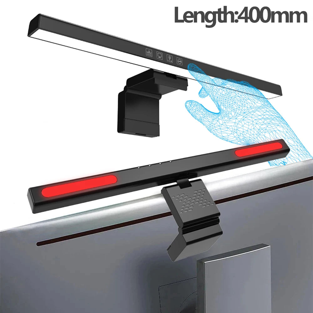 Curved Screen Hanging Light Bar RGB Desktop Background Atmosphere Lamp 3-Color E - View 30