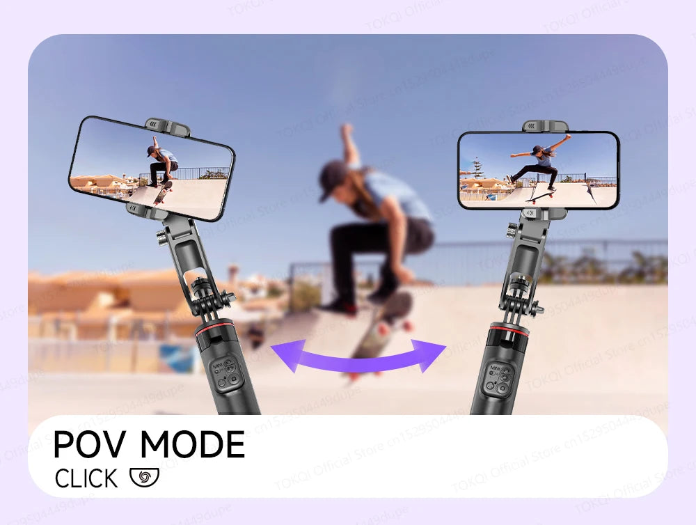 AI Tracking Deskpot Gimbal Tripod with Extendable Selfie Stick for Mob - View 33