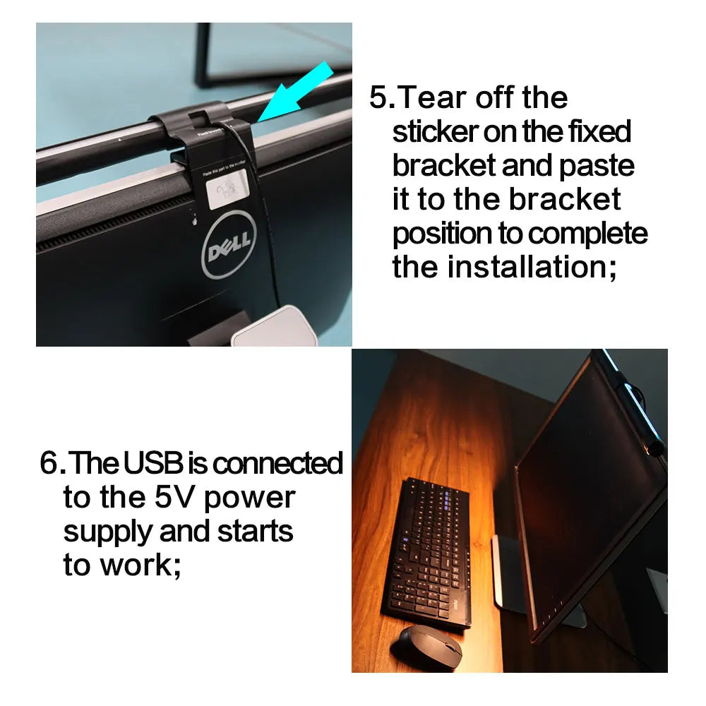 RGB LED Monitor Light Bar Stepless Dimmable Eye Protection Screen Hanging Lamp f - View 15