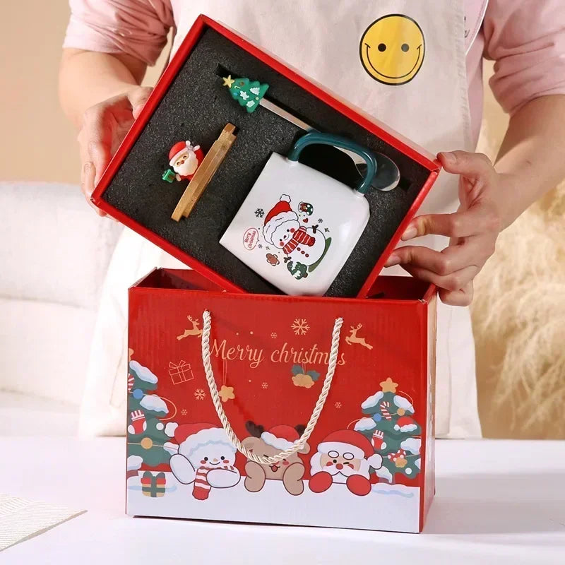 Christmas Tree Mug Box Ceramic Mug Christmas Gift Ceramic Mug with Lid - View 23