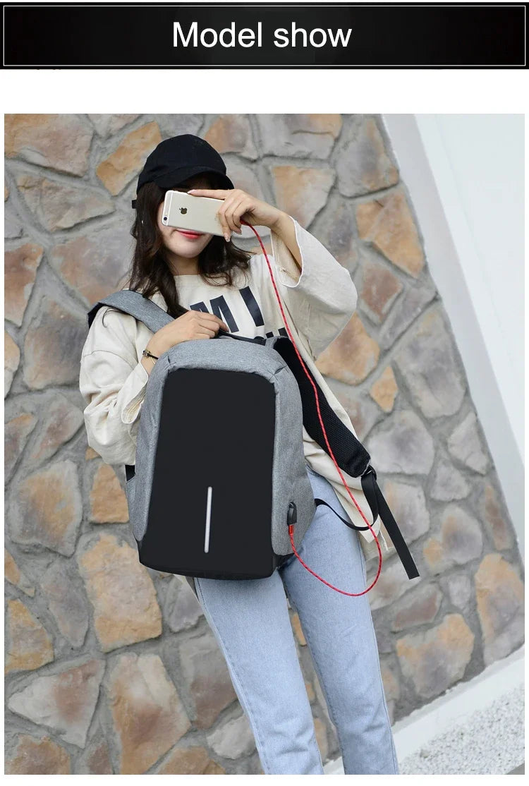 Anti-theft Backpack Bag 15.6 Inch Laptop Men Mochila Male Waterproof B - Assembly Detail
