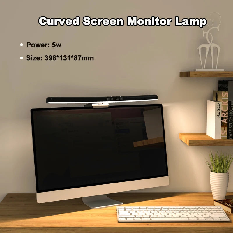 Curved Screen Hanging Light Bar RGB Desktop Background Atmosphere Lamp 3-Color E - View 20