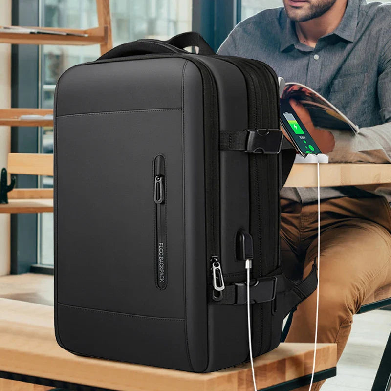 Business Travel Backpack for Men Expandable Water Resistant Backpack w - Main View