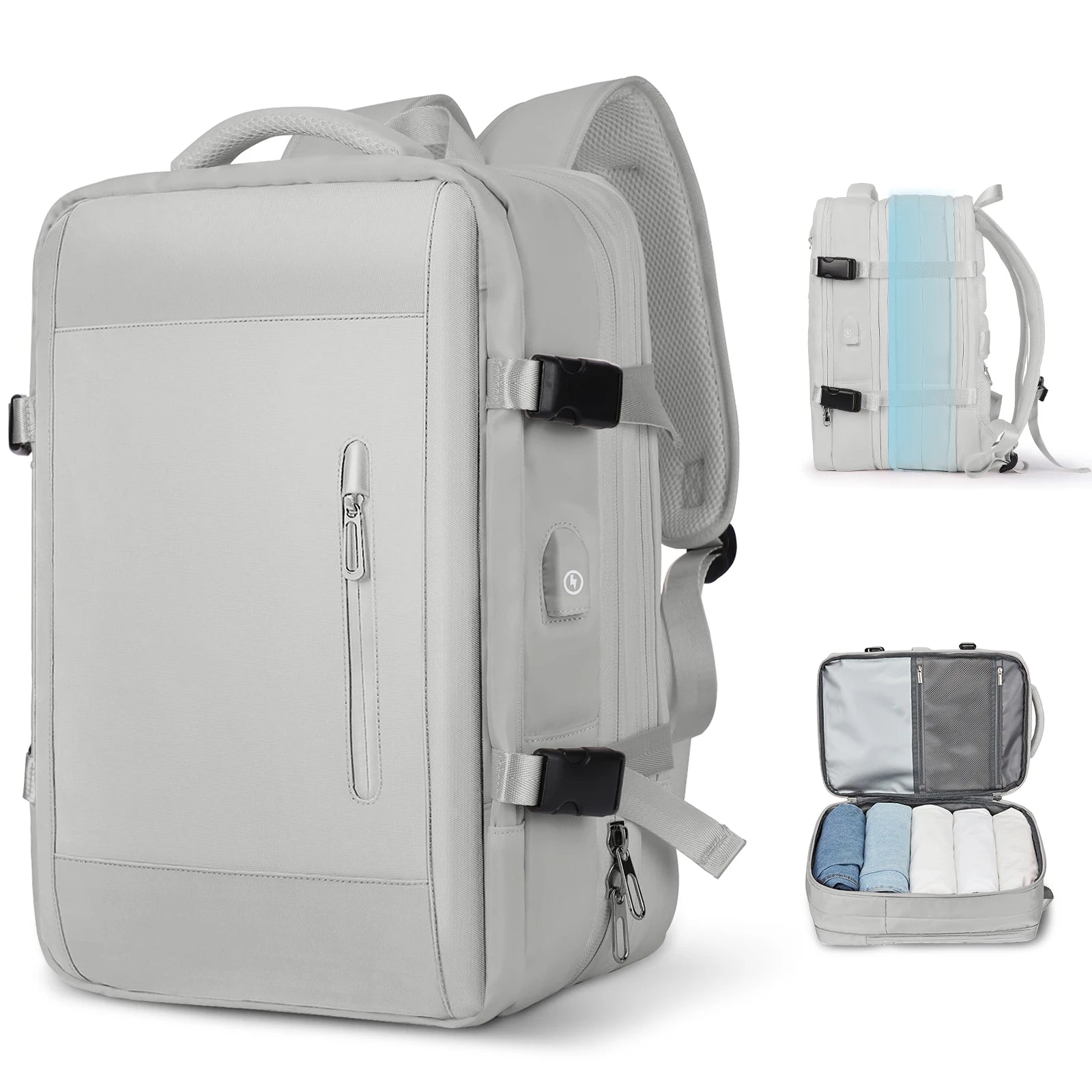 Business Travel Backpack for Men Expandable Water Resistant Backpack w - Material Detail