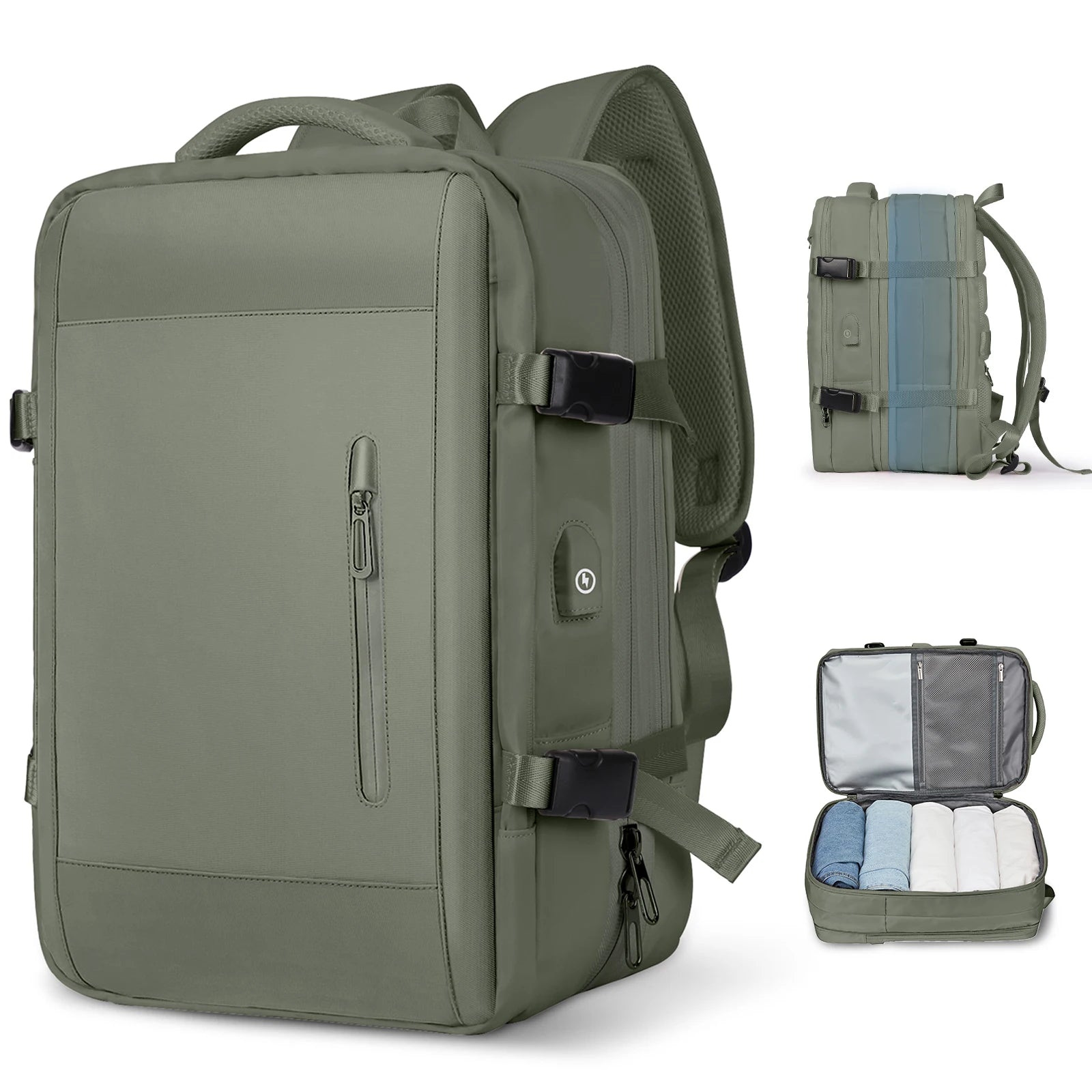 Business Travel Backpack for Men Expandable Water Resistant Backpack w - Packaging View