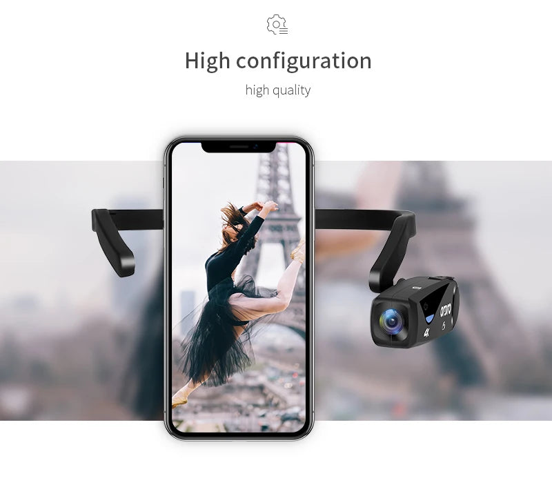 Head Wearable Vlog Camera for YouTube Video, Ordro EP6 PLUS FPV WiFi