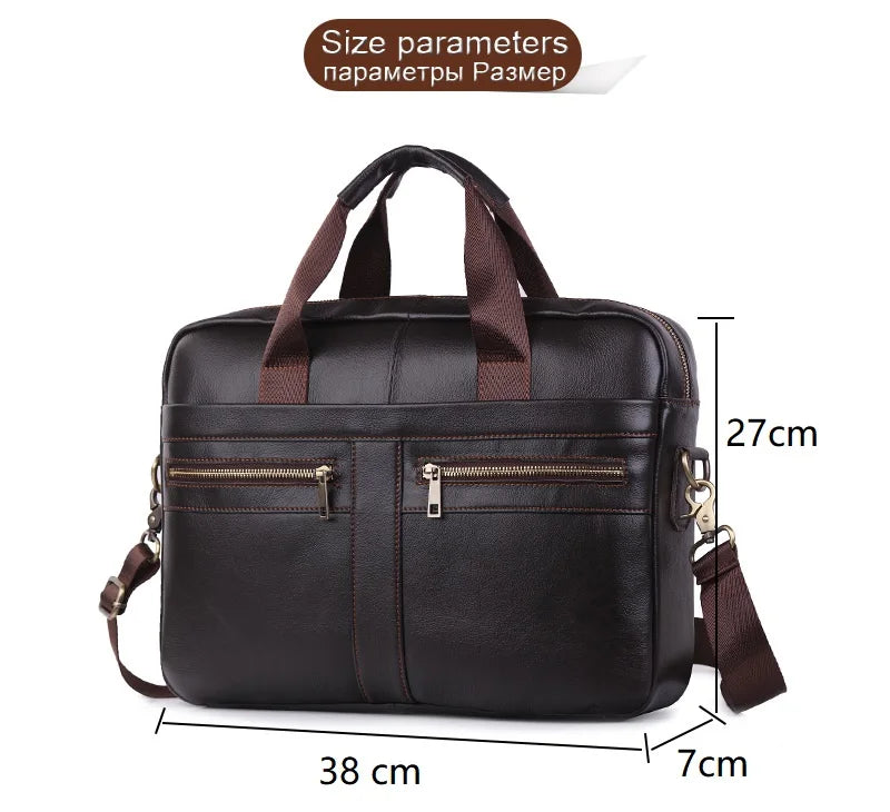Natural Leather For Men Messenger Bags Man Briefcases Bag Business