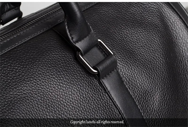 MUNUKI Vintage Crazy Horse Genuine Leather Travel bag Large Luggage