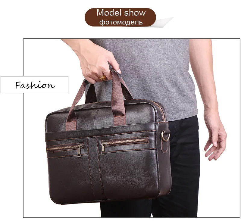 Natural Leather For Men Messenger Bags Man Briefcases Bag Business
