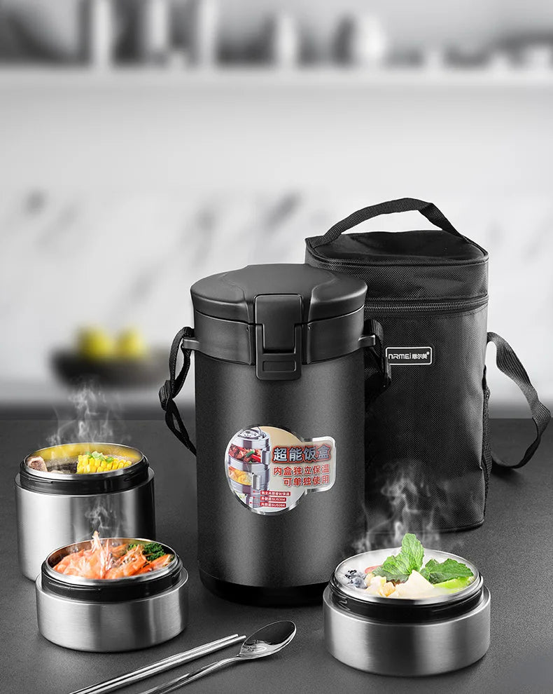 Large Capacity Stainless Steel Thermal Insulation Lunch Box