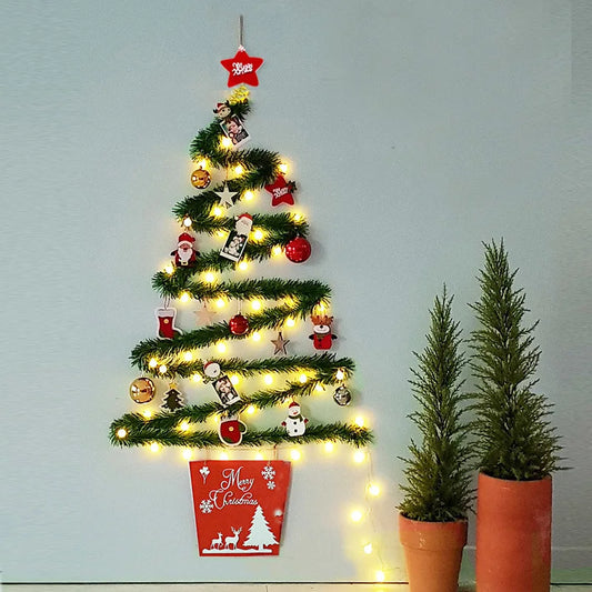Christmas creative wall tree with lights DIY Christmas ornaments treeG - Main View