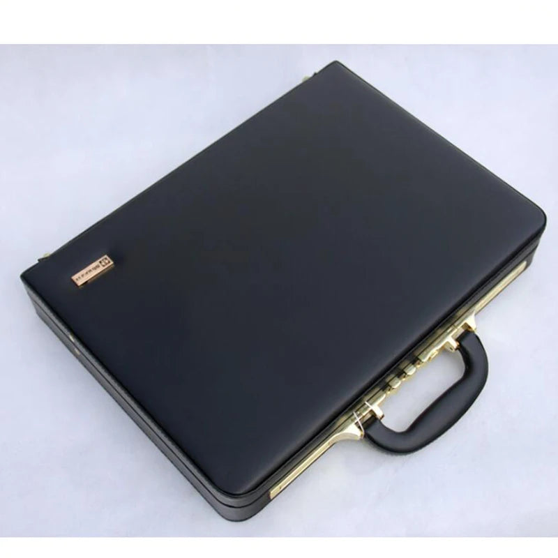Black Leather Messenger Bag Box - 14-18 Inch Computer Briefcase - Product Details