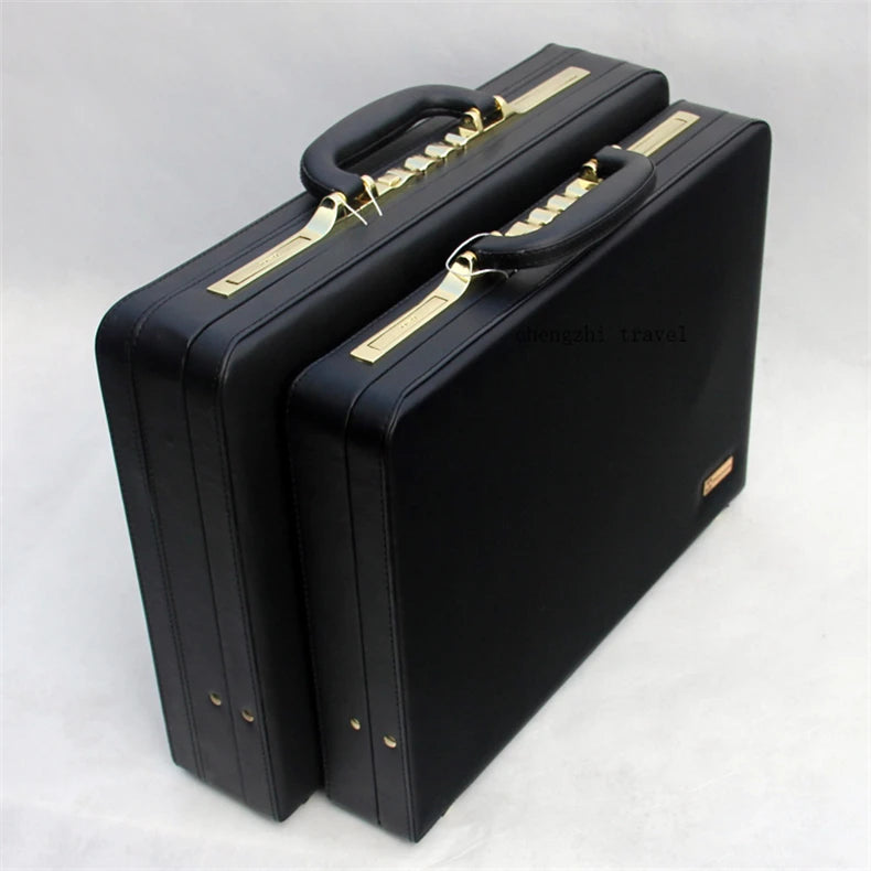 Black Leather Messenger Bag Box - 14-18 Inch Computer Briefcase - Product Details