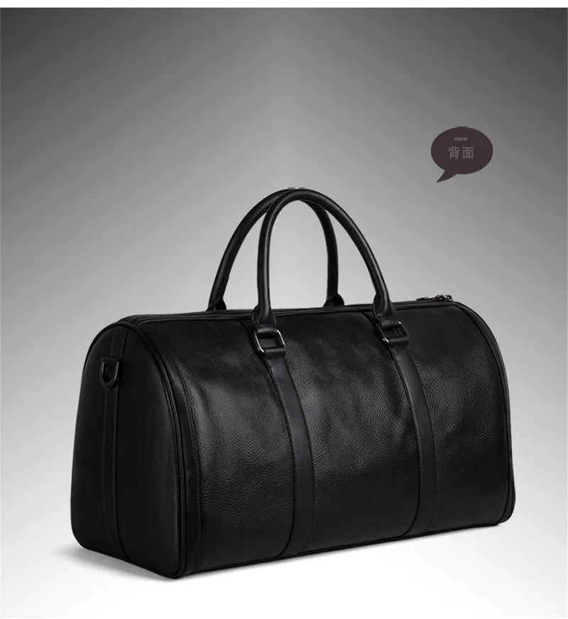 MUNUKI Vintage Crazy Horse Genuine Leather Travel bag Large Luggage