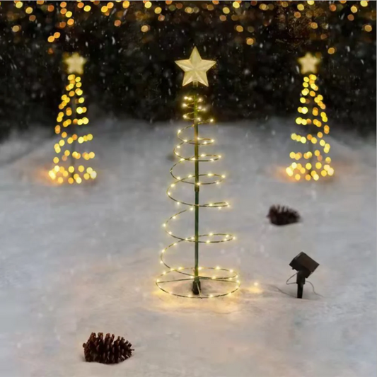 Solar Outdoor Garden Christmas Tree Lights LED String Lights IP65 Star Light Dec - Side View