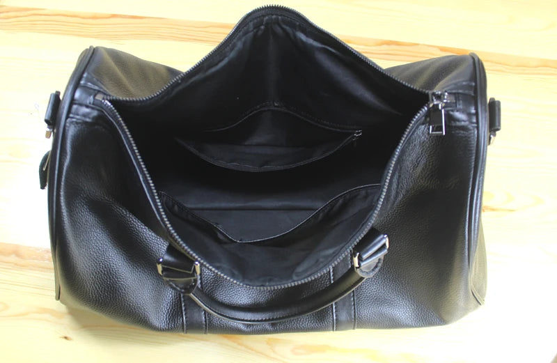 MUNUKI Vintage Crazy Horse Genuine Leather Travel bag Large Luggage