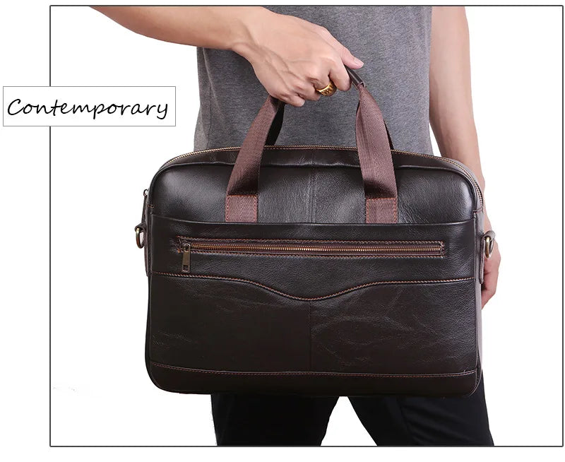 Natural Leather For Men Messenger Bags Man Briefcases Bag Business