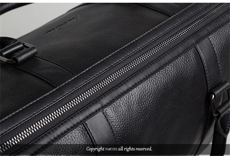 MUNUKI Vintage Crazy Horse Genuine Leather Travel bag Large Luggage