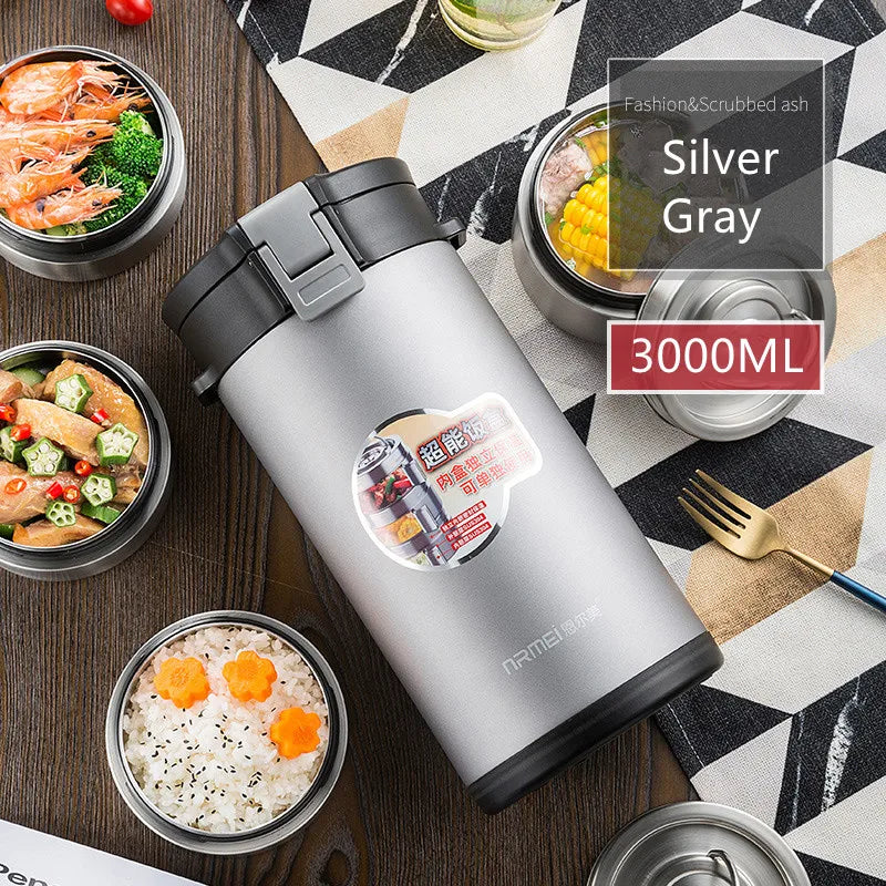 Large Capacity Stainless Steel Thermal Insulation Lunch Box