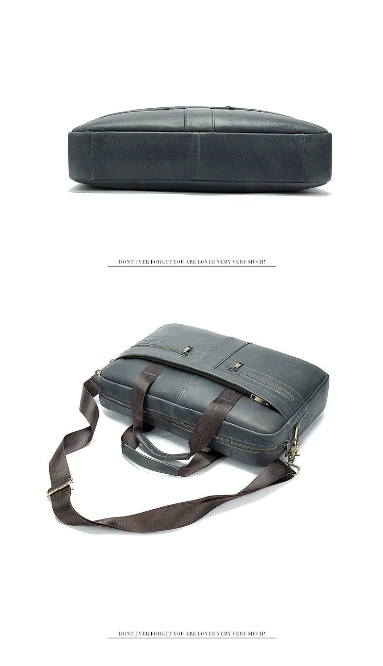 Natural Leather For Men Messenger Bags Man Briefcases Bag Business