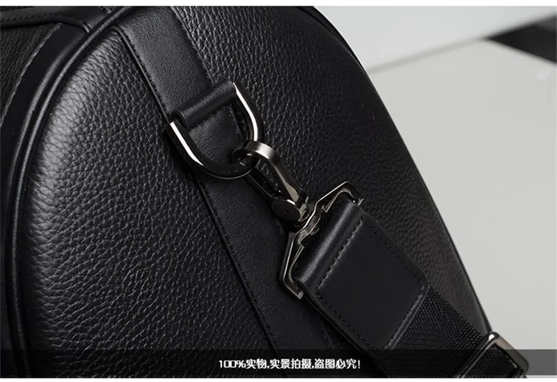 MUNUKI Vintage Crazy Horse Genuine Leather Travel bag Large Luggage