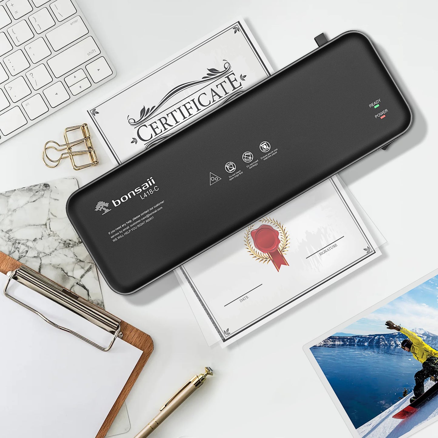 BONSAII Laminator 9 inch - 4-in-1 Never Jam with 40 Sheets - View 7