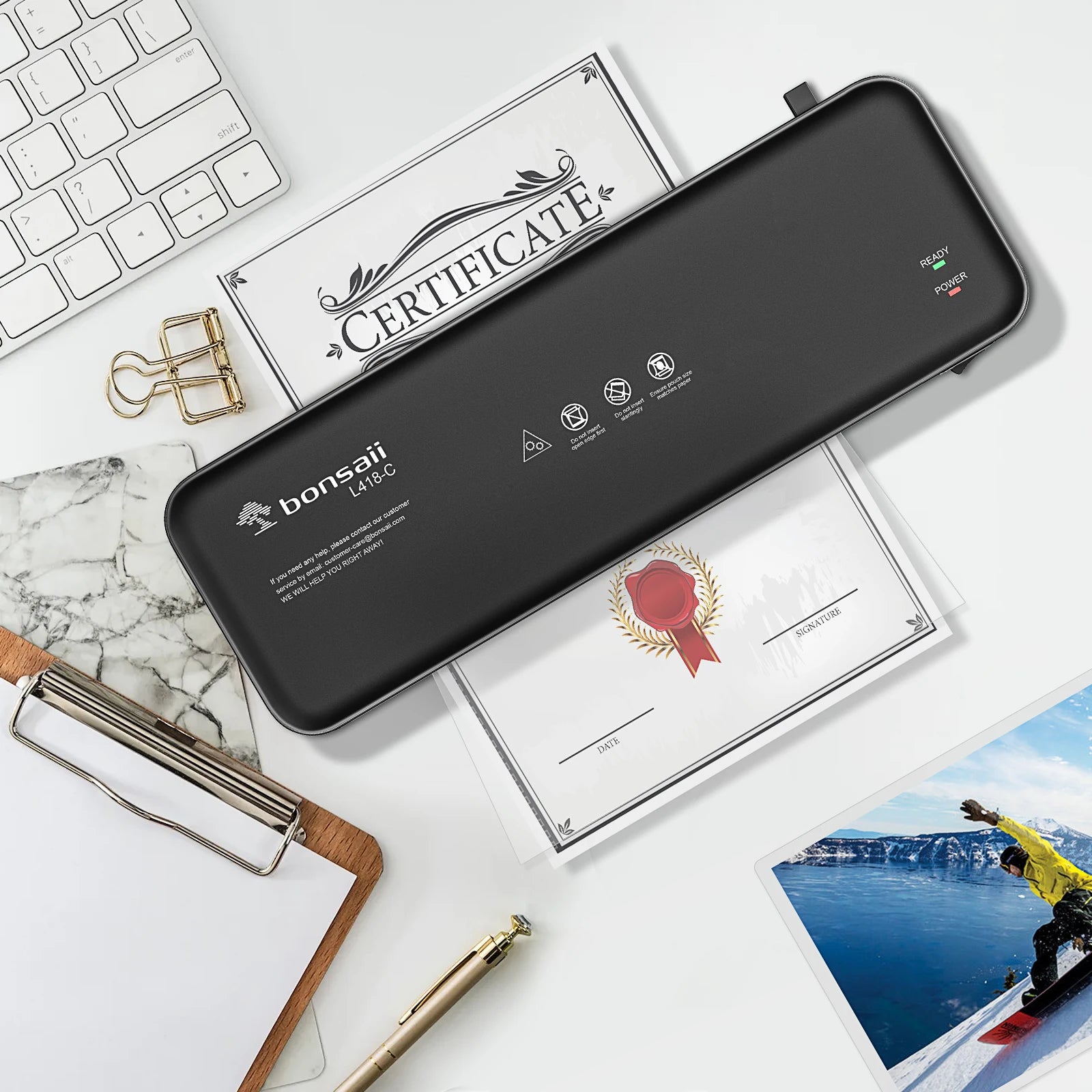 BONSAII Laminator 9 inch - 4-in-1 Never Jam with 40 Sheets - View 7