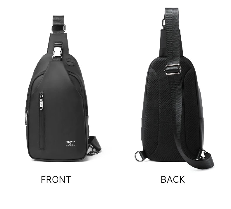 Septwolves Business Thin Printed Leather Crossbody Sling Bag Man