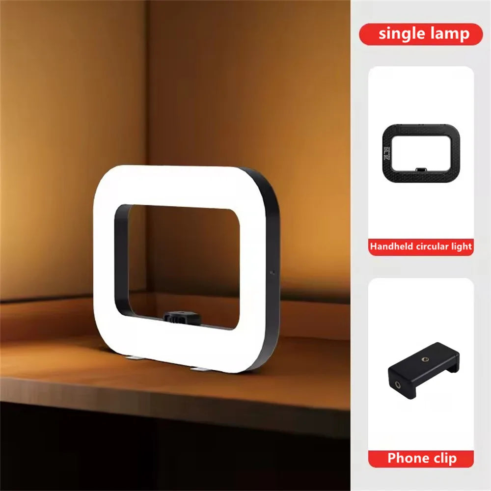 New Handheld Ring LED Rechargeable Fill light Mobile Phone Live